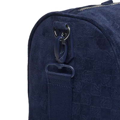 Jordan Suede Monogram Duffel Bag In Blue