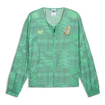 Puma Patterned Zip-up Jacket In Green