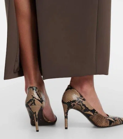 Khaite Snake-effect Leather Pumps In Multi
