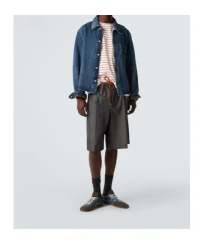 Plan C Wool Shorts In Gray