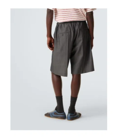 Plan C Wool Shorts In Gray