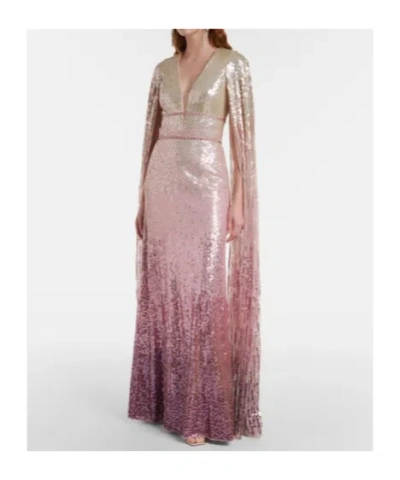 Jenny Packham Easy Breezy Sequin-embellished Maxi Dress In Brown