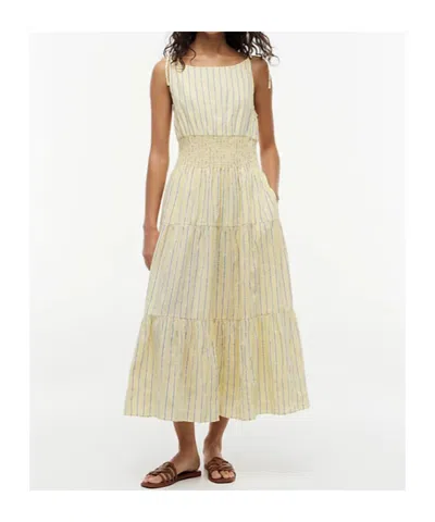Tommy Hilfiger Tiered Seersucker Midi Dress In Neutral