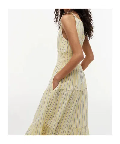 Tommy Hilfiger Tiered Seersucker Midi Dress In Neutral