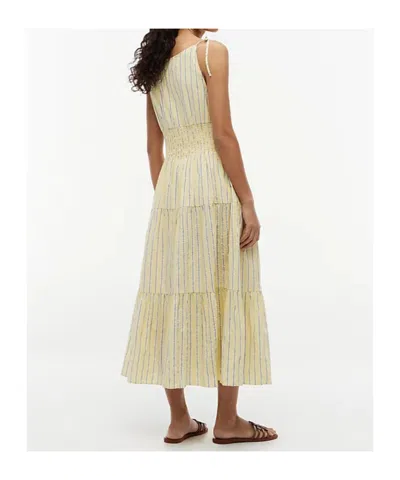 Tommy Hilfiger Tiered Seersucker Midi Dress In Neutral