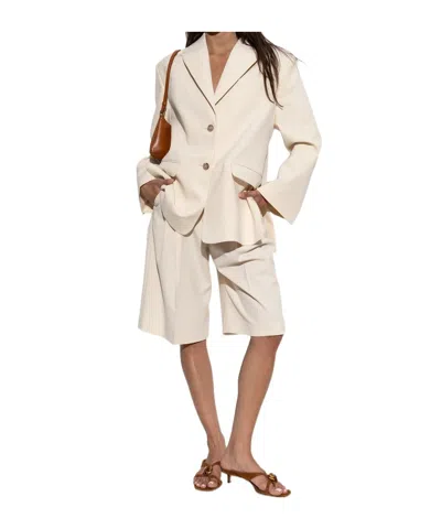 By Malene Birger Single-breasted Suit Jacket In Neutral