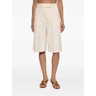 By Malene Birger Belt Loop Shorts In White