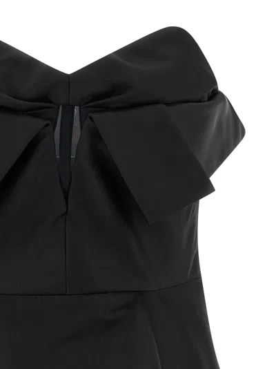 Alexander Mcqueen Black Polyester Silk Top In Black