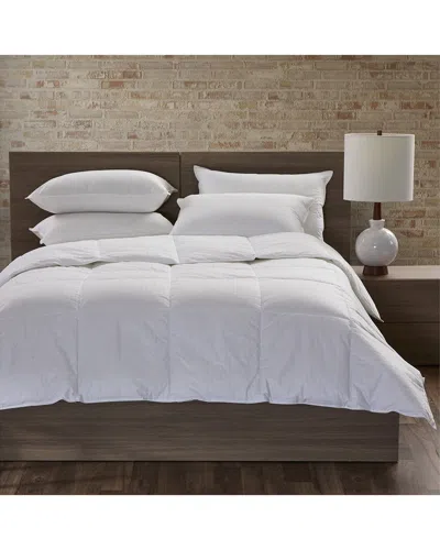 Cuddledown 300 Thread Count 600fp Down Windowpane Comforter In White