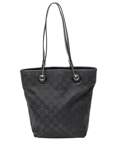 Gucci Black Monogrammed Canvas Eclipse Tall Tote (authentic Pre-loved) In Black