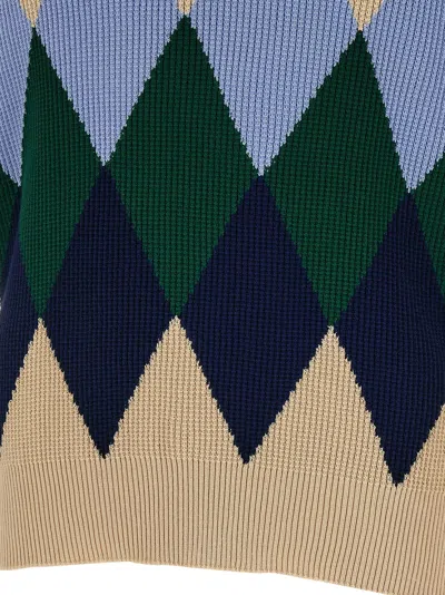 Ballantyne Argyle Pattern Sweater Sweaters And Cardigans Beige In Multi