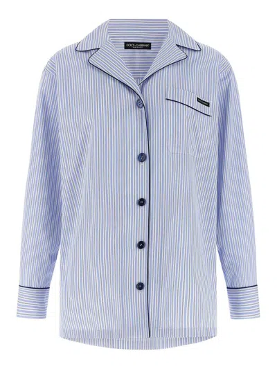 Dolce & Gabbana Button Up Top In Blue