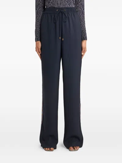 Etro Midnight Blue Sat In Blue