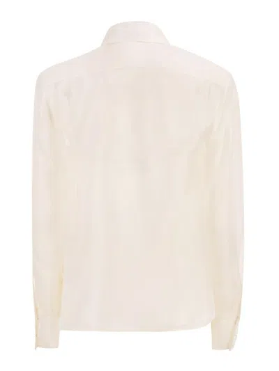Max Mara White Silk Shirt In White