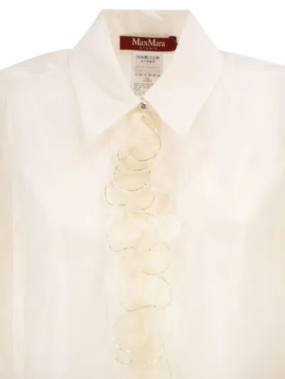 Max Mara White Silk Shirt In White