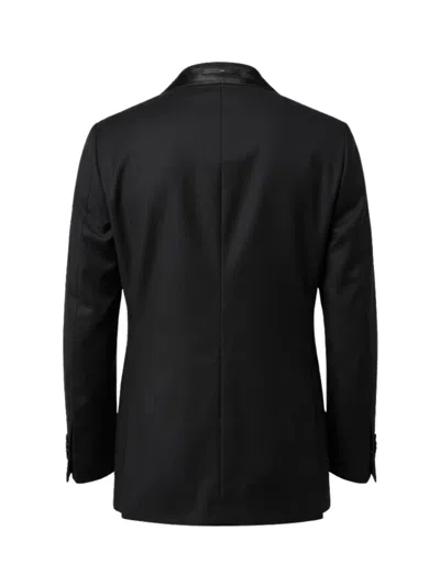 Franzese Collection Wool Single-breasted Blazer In Blue
