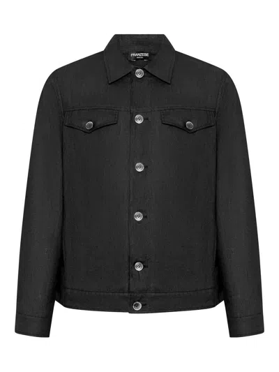 Franzese Collection Button Flap-pocket Jacket In Black