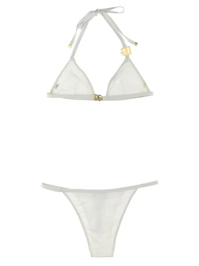 Dolce & Gabbana Dg Logo Triangle Bikini Bikini In White
