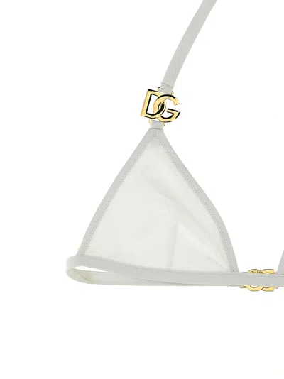 Dolce & Gabbana Dg Logo Triangle Bikini Bikini In White
