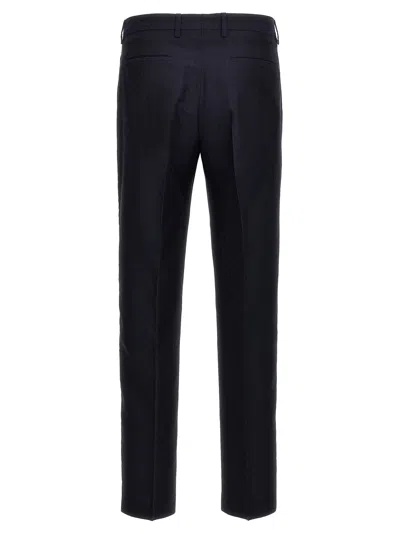 Etro Blue Slim Flat Front Pants In Blue