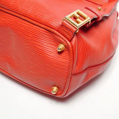 Pre-owned Fendi Red Color Leather Backpack ()