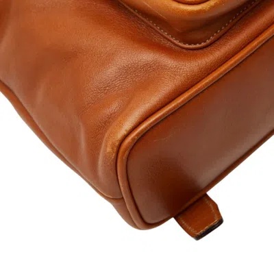 Pre-owned Gucci Bamboo Brown Bamboo Backpack ()