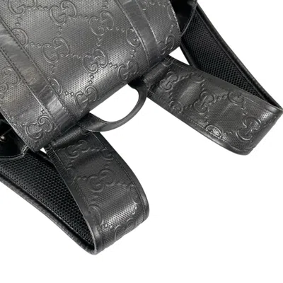 Pre-owned Gucci Black Leather Backpack ()