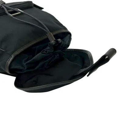Pre-owned Gucci Black Nylon Leather Backpack ()