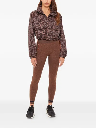 The Upside Ludlow Ace Leopard-print Track Jacket In Brown