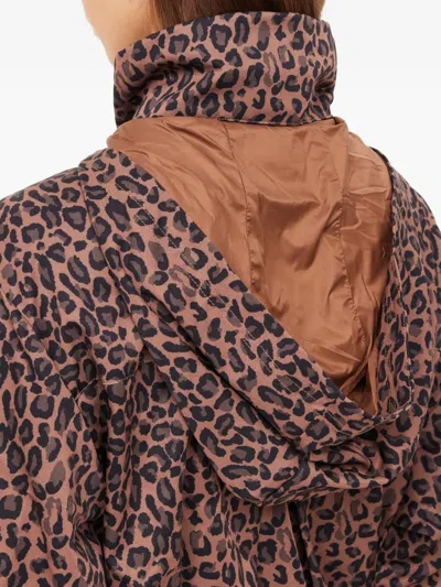 The Upside Ludlow Ace Leopard-print Track Jacket In Brown