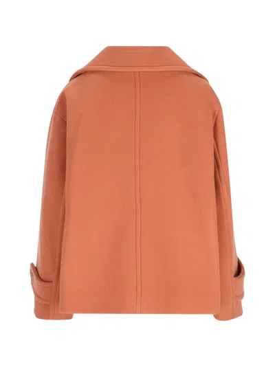 Chloé Double-breasted Buttoned Jacket In Orange