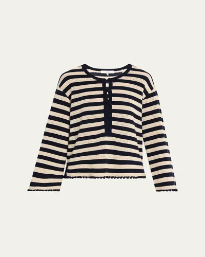 Frame The Easy Captain Pullover In Multi