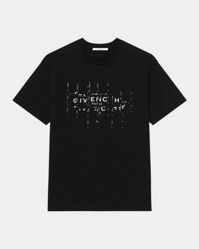 Givenchy Photographic Negative Logo Regular Fit Graphic T-shirt In Black