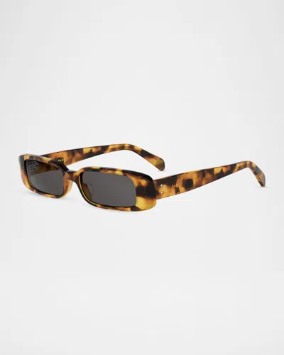 Celine Ete  3 Dots 53mm Rectangular Sunglasses In Brown
