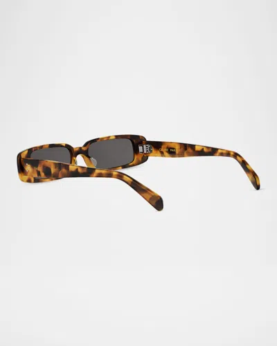 Celine Ete  3 Dots 53mm Rectangular Sunglasses In Brown