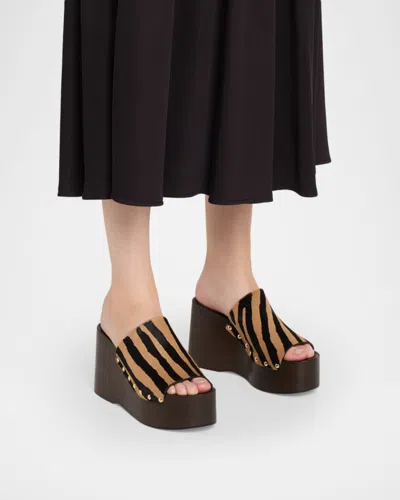 Stuart Weitzman Kate Platform Wedge Sandal In Multi