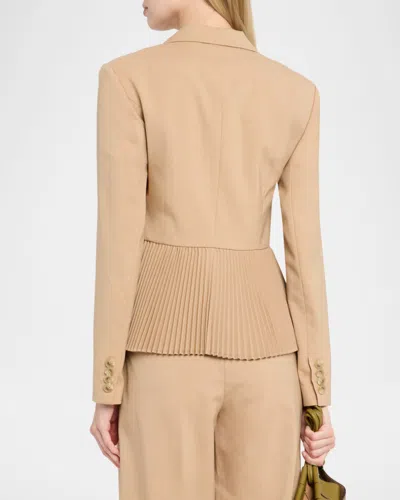Ulla Johnson Greta Pleated Blazer In Brown