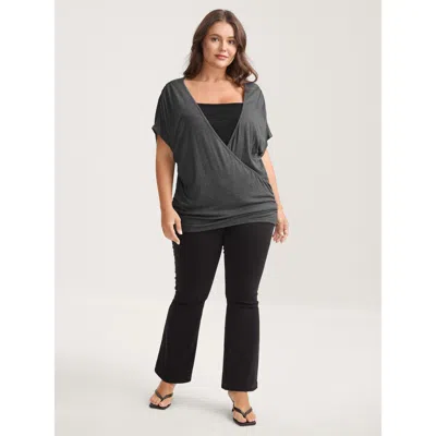 Bloomchic Supersoft 2-in-1 Plain Knit Top In Multi