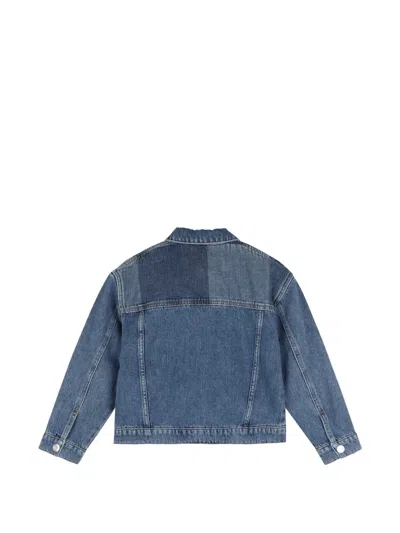 Marc Jacobs Patchwork Faux-pearl-embellished Denim Jacket In Multi