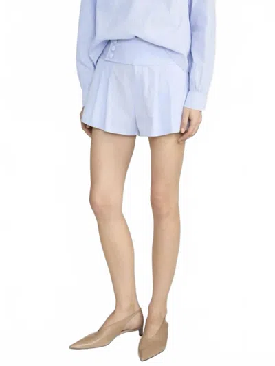 Frame The Striped Harbor Shorts Venice Blue Multi In Blue