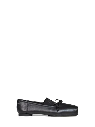 Mm6 Maison Margiela Sophisticated Leather Flats For Women In Blue
