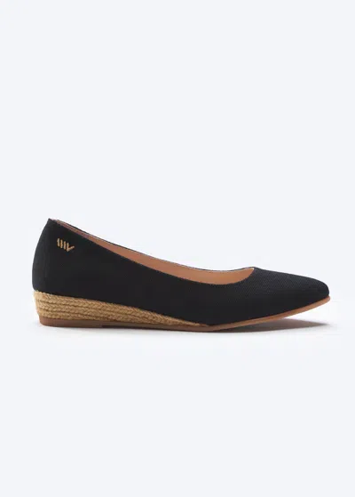 Viscata Rubina Suede Espadrille Flats In Black
