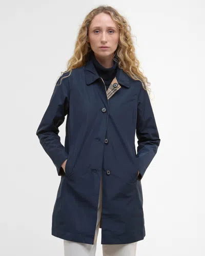 Barbour Babbity Reversible Waterproof Coat In Blue