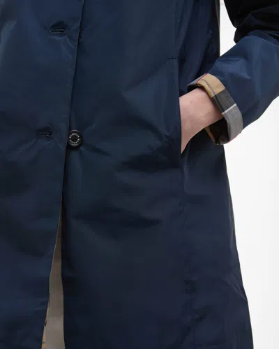 Barbour Babbity Reversible Waterproof Coat In Blue