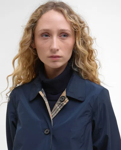 Barbour Babbity Reversible Waterproof Coat In Blue