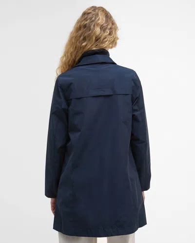 Barbour Babbity Reversible Waterproof Coat In Blue