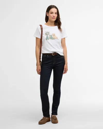 Barbour Brambles Cotton Graphic T-shirt In White