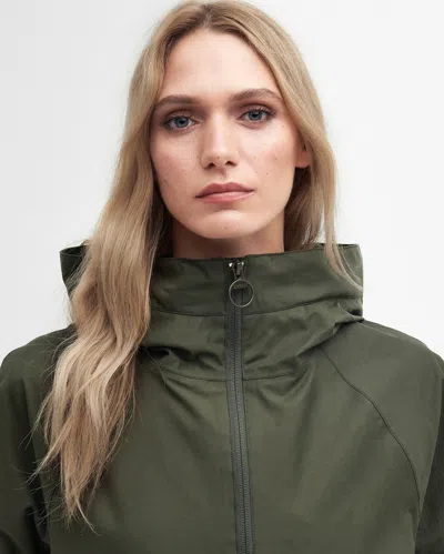 Barbour Heron Womens Waterproof Jacket In Green