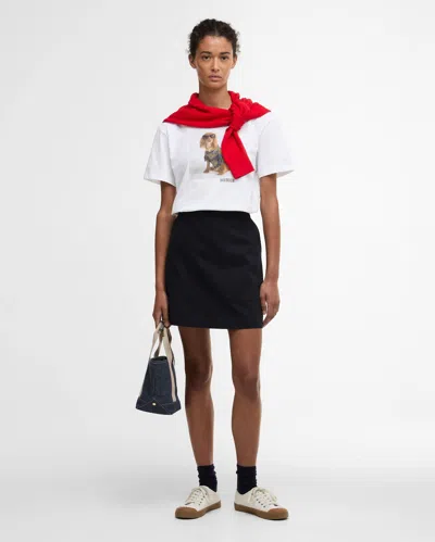Barbour Marine Cotton T Shirt With Print In White