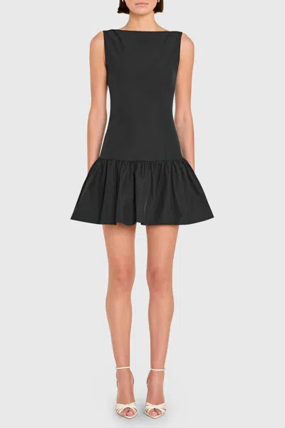 Amanda Uprichard Katina Boatneck Dress In Black